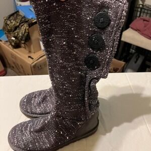 Ugg silver sequin boots